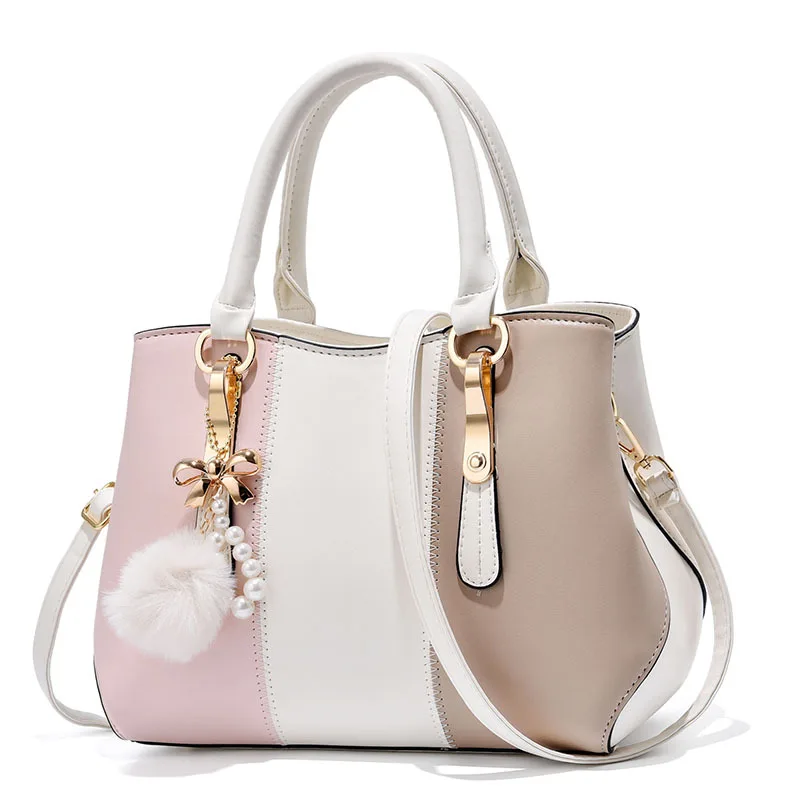 

2023 new fashionable and generous women's handbag Korean version large capacity middle-aged single shoulder bag