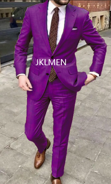 2023 Men's Suit Handsome Casual 2 Piece Suit For Men Wedding Tuxedos Notched Lapel Groomsmen Business Prom Blazer - As Picture9, S