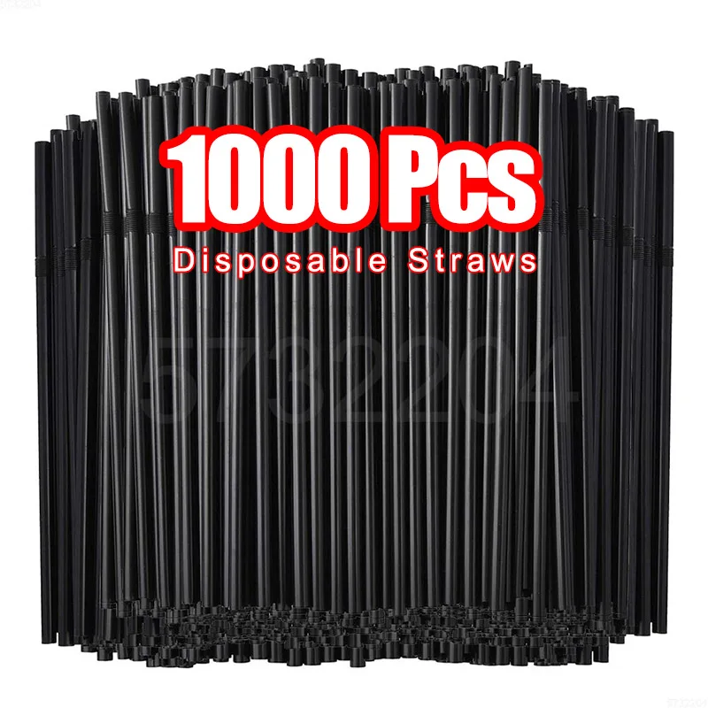 Drinking Straws 50-1000Pcs Multicolor Kitchen Beverage Straws Cocktail Wedding Party Straws Accessories