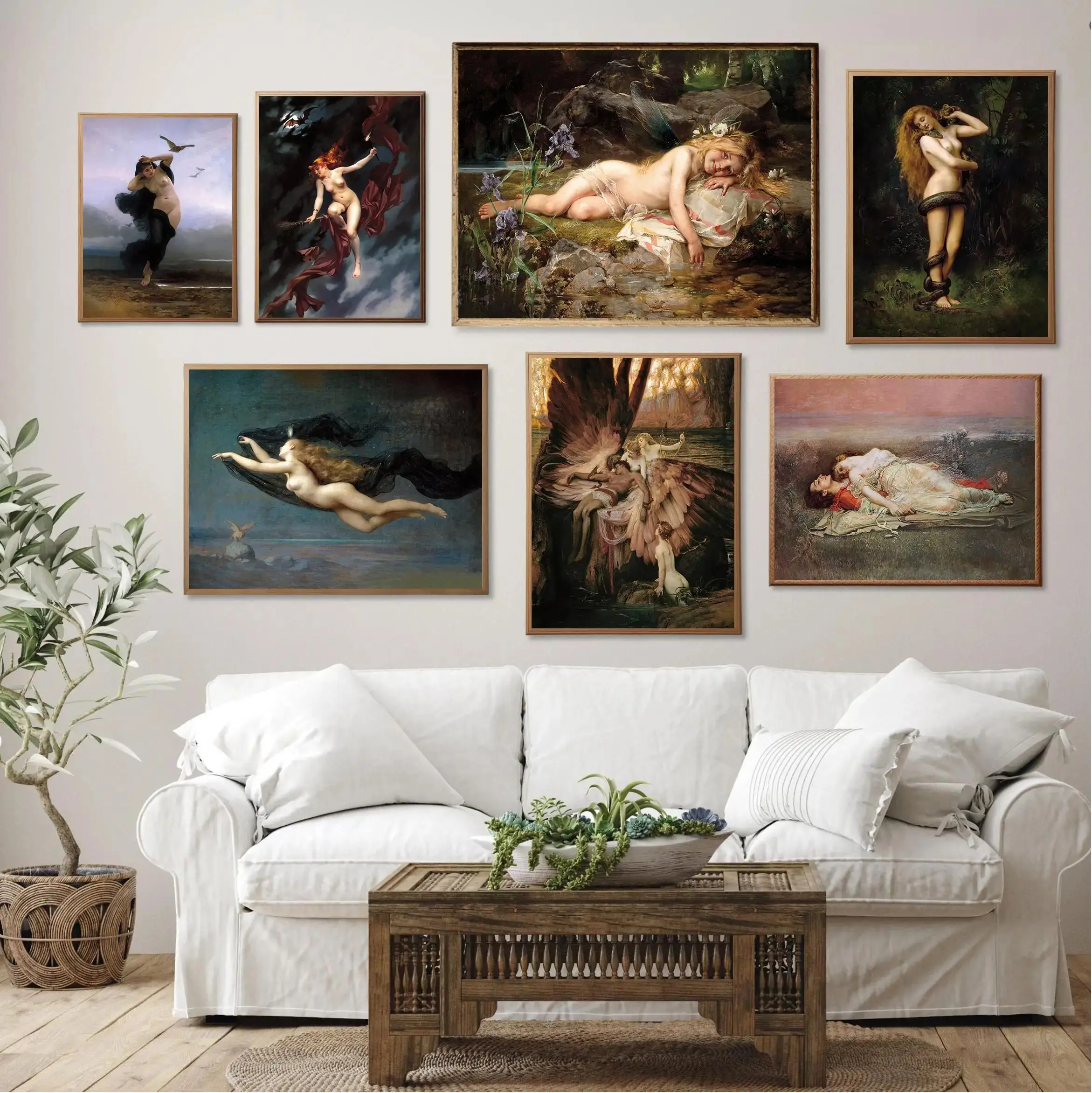 John William Waterhouse Frauenporträt Klassische Kunstwerke Poster und Drucke Leinwanddruck Wandkunst Bild für Wohnzimmer