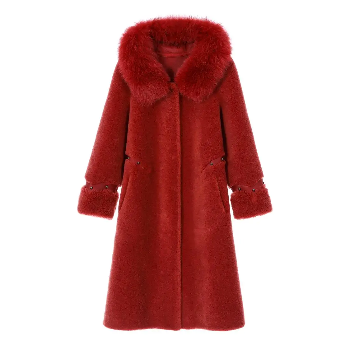 

Haining particles sheared sheep long coat whom the new fox fur fur compound fur coat