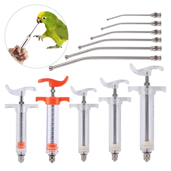 Pet Pigeon Parrot Bird Feeding Syringe Manual Feeding Chick Rearing Gavage  Syringe Manual Feeding Curved Needle Tube 1