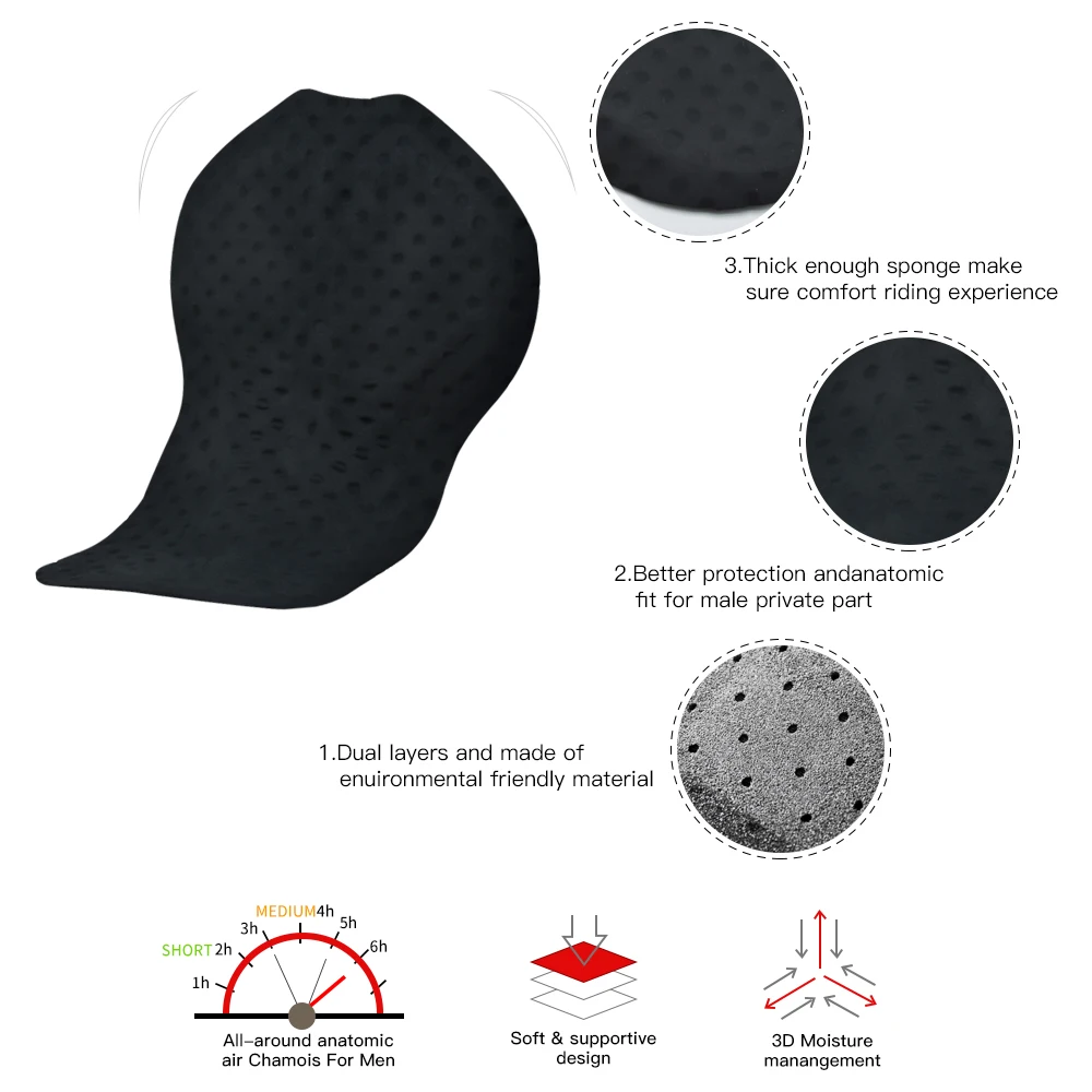 HISERWA Cycling Pant Pro 6H Bicycle Pad Hight Quality Cycling Bibs Trousers MTB Bike Bike Tights Pantalon Ciclismo Hombre