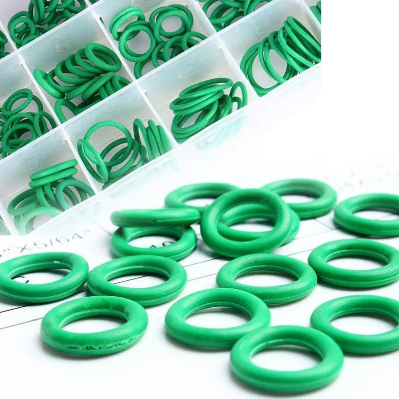 O Ring Set Air Conditioning Repair Kit O Ring Set Seal Kit R134a R12 HNBR Rubber O-Rings Assortment for Car Automotive Air Conditioner A/C System Repair Tool