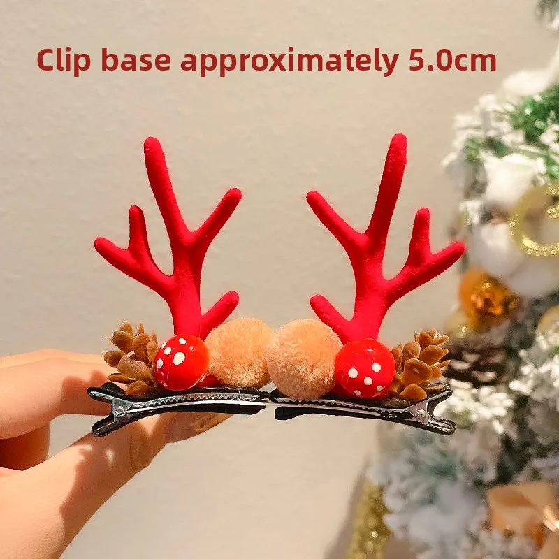 31Hair ball pinecone red antlers