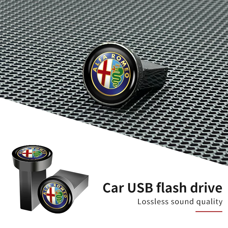 미니 차량용 USB 플래시 드라이브, Al fa Ro meo 메모리 디스크 저장소, 뮤직 비디오, GPS 네비게이션, 자동차 전자 액세서리, 16, 32, 64 GB
