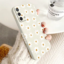 Daisies Flowers Shockproof Silicone Soft Phone Case Cover for OPPO A35 2021 (White - 781)
