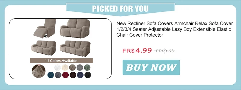 Description Picture 2 of itemRecliner Sofa Covers Elastic Armchair Case Sofa Cover 1 Seater Anti-Dust Non-Slip Lazy Boy Cover Stretch Universal Seat Cover