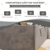 Toddler Bed, Toddler Floor Bed Frame with Guard Rails, Small Bed for Kids Boys and Girls, Standard Crib Mattress Toddler Beds 6