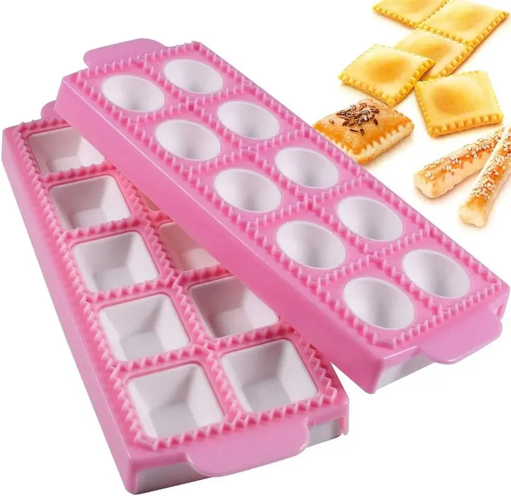 Küchenwerkzeuge 10-teilig mit Tortellini-Formen Ravioli-Schneider Aluminium-Form für Knödel Teigpresse DIY-Werkzeuge zum Backen – Detail 3