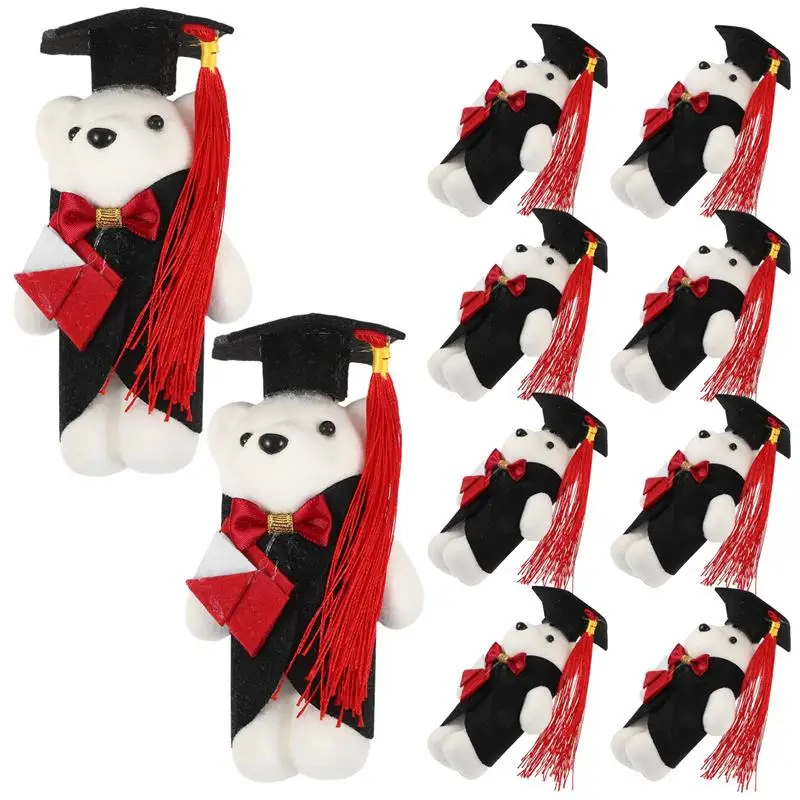Bear Graduation Bouquet Decor 10pcs plush toys