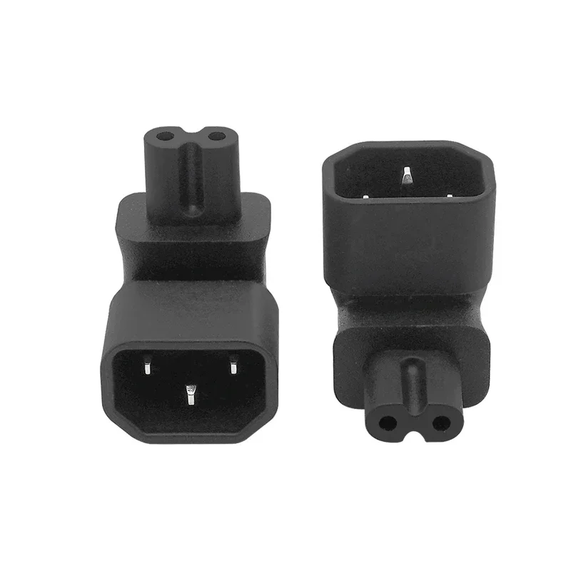 1pcs IEC 320 C14 to IEC C7 UP power adapter male to 8 type female angle Computer server power conversion adapte