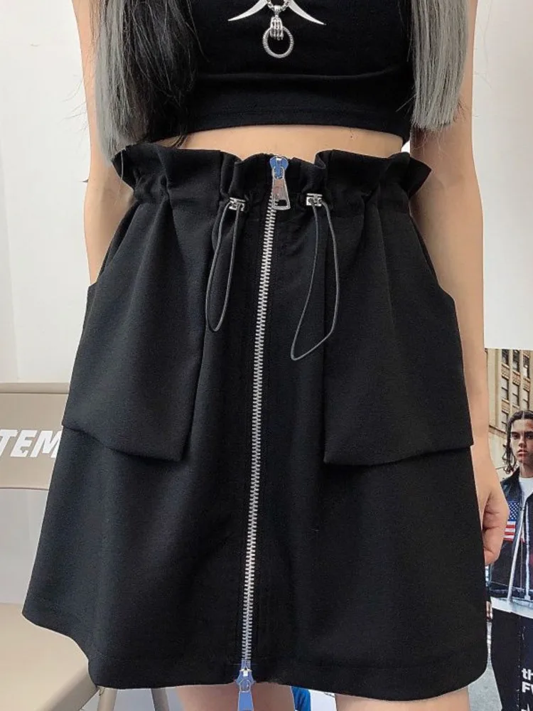 

Y2k Skirts Women Black Fashionable Bodycon Ins All-match Streetwear Summer Female Asymmetrical Mini Sexy Korean Chic Kpop