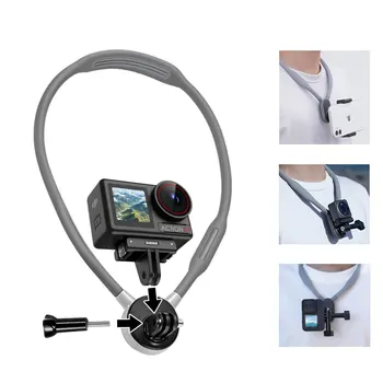 Telecamera d'azione del telefono Supporto per collo 2 in 1 per GoPro Insta360 DJI OSMO Action Accessori per telefoni con fotocamera d'azione universale