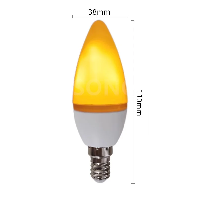 Orange Light Bulbs Vicstone Upgraded LED Flae Light Bulbs, 4-ode Flickering Light Bulbs With Upside Down Effect Halloween Light Bulbs