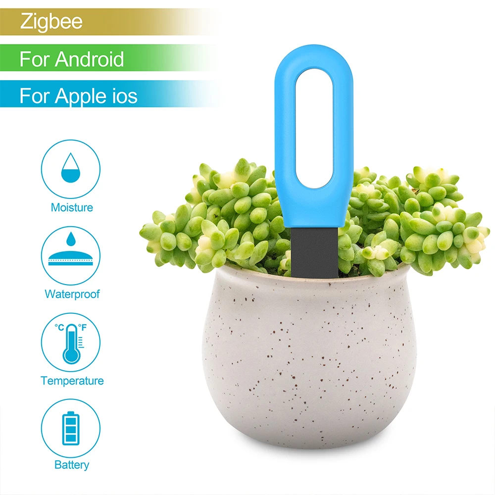 Tuya Zigbee Smart 2 in 1 Soil Tester Humidity Temperature Moisture Sensor Mobile Phone APP Real Time Monitor For Plant Garden soil moisture sensor soil moisture meter