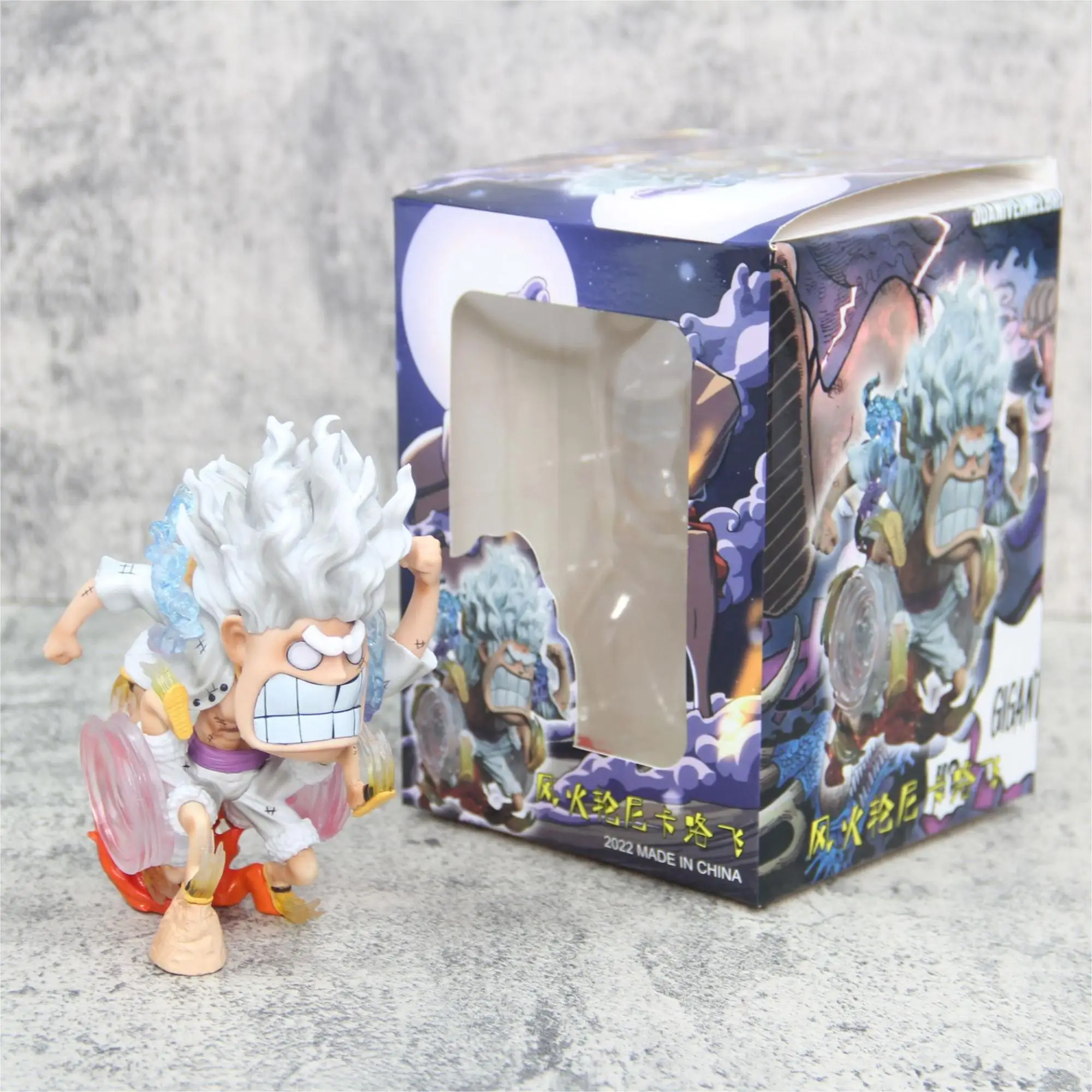 13Cm One Piece Anime Figure Nika Rufy Gear 5 Sun God Wind Fire Wheel Action Figure Statue Figurine Collection Bambola Ornamento Giocattolo