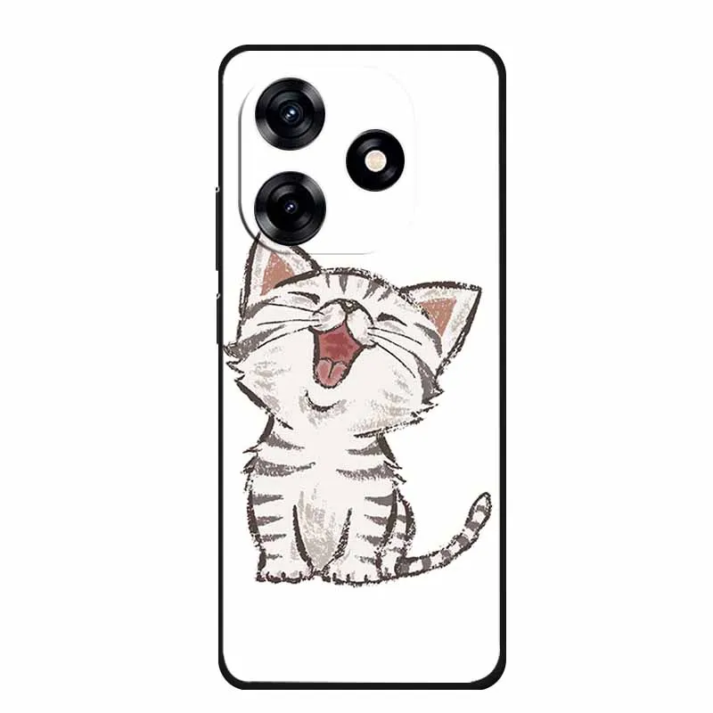 Animal Black Silicone Soft Back Phone Case Cover