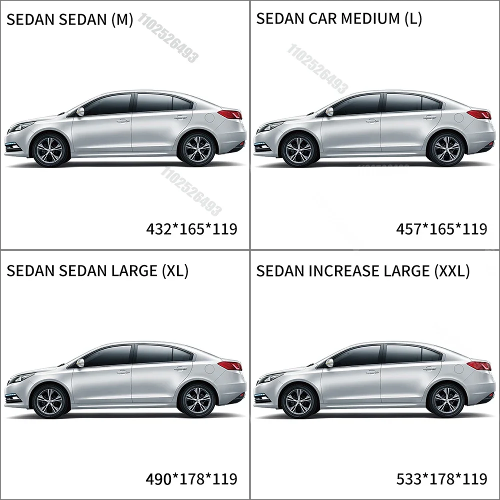 Universal Car Cover Dacron Silver Grey Sun Protection Dustproof