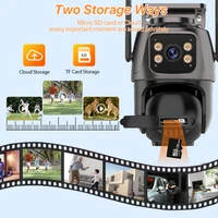 WONSDAR PTZ WIFI caméra double objectif double écran caméra IP extérieure HD suivi automatique Protection de sécurité CCTV Surveillance iCSee 6