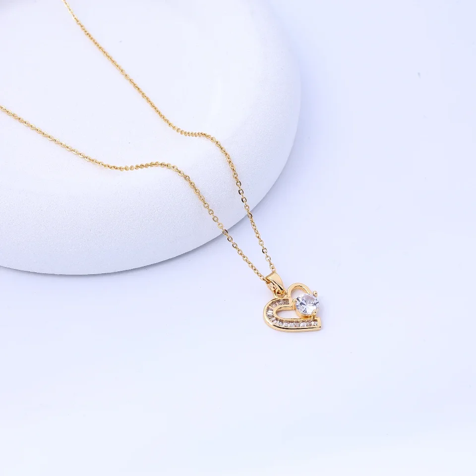 Titanium Steel Love Pendant Clavicle Necklace