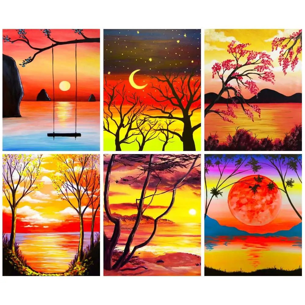 Chenistory Paint By Numbers Kits For Adults Children Artwork Acrylic  Sandals Painting By Numbers Beach Landscape Coloring Wall G - Paint By  Number Package - AliExpress