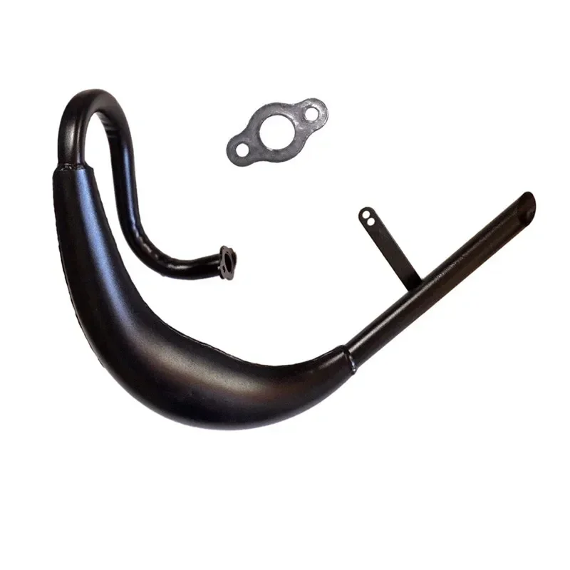 Fatty Belly Pipe Exhaust Muffler Black for 50cc 60cc 66cc 80cc 2-Stroke Engine Motor Motorized Bike Gas Engine Motor Parts exhaust assembly