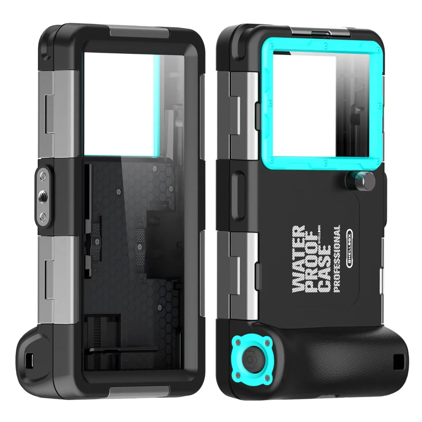 Coque étanche IPhone 12/13/14/15 Pro, IP68, 40 Mètres, Blanche, Pour Plongée