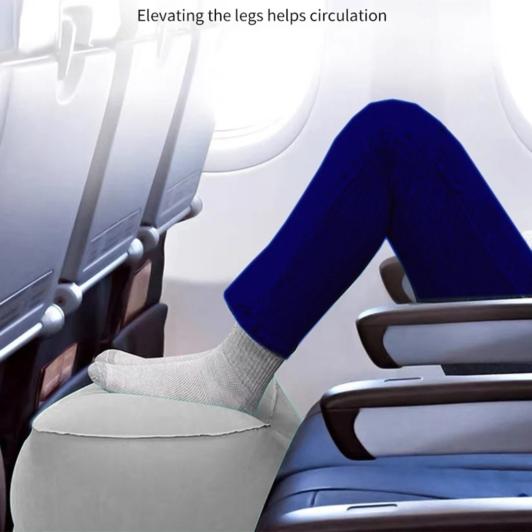 Inflatable Foot Rest Pillow For Travel Portable Adjustable Three Layers Height Stool For Foot Rest Leg Cushion Pillow 2