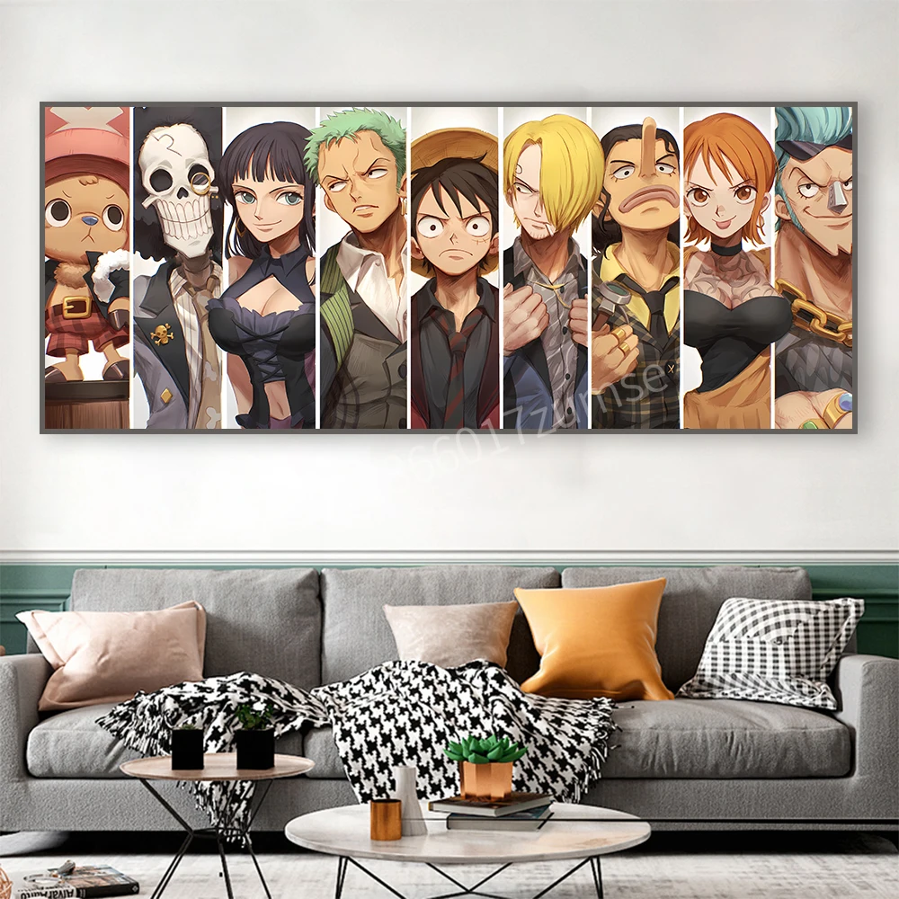

One piece Unframed famous Japan anime canvas print poster for living home home decor Cartoon wall art picture painting