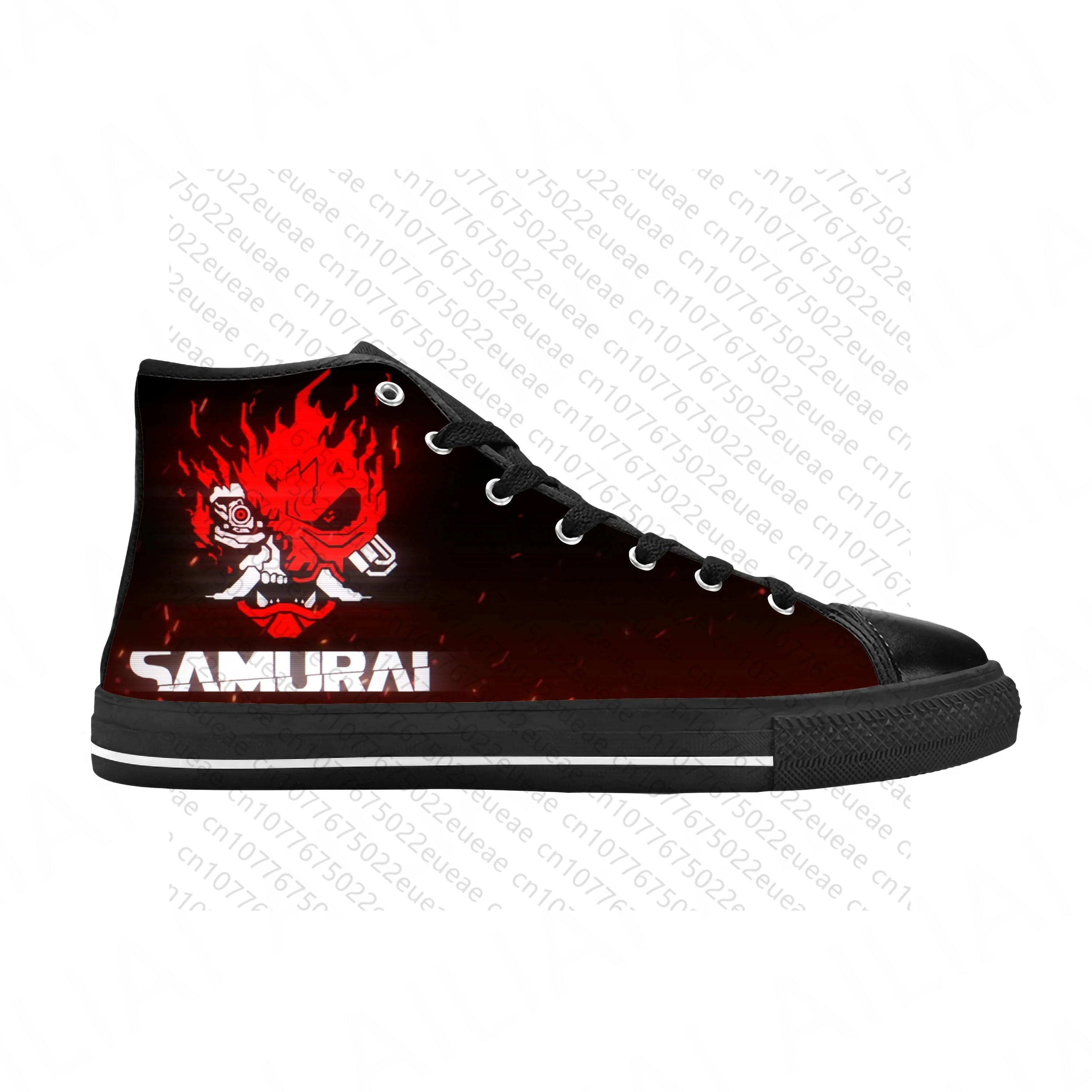 

Vintage Samurai Retro Japanese Gaming 2077 Game Casual Cloth Shoes High Top Comfortable Breathable 3D Print Men Women Sneakers