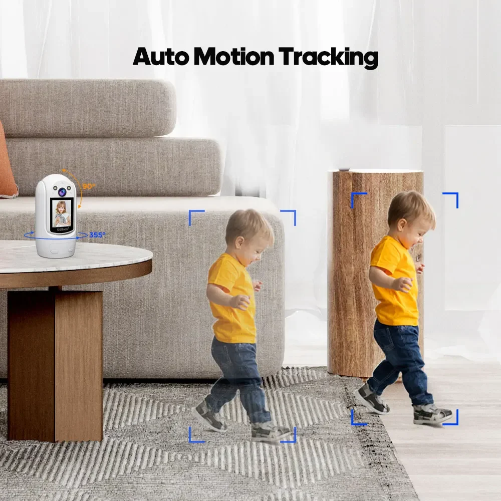 Srihome SH060 PTZ Wifi Camera Video Call with 2.4 Inch IPS Screen Baby Cry Sound Detection Security IP Camera CCTV Baby Monitor 6