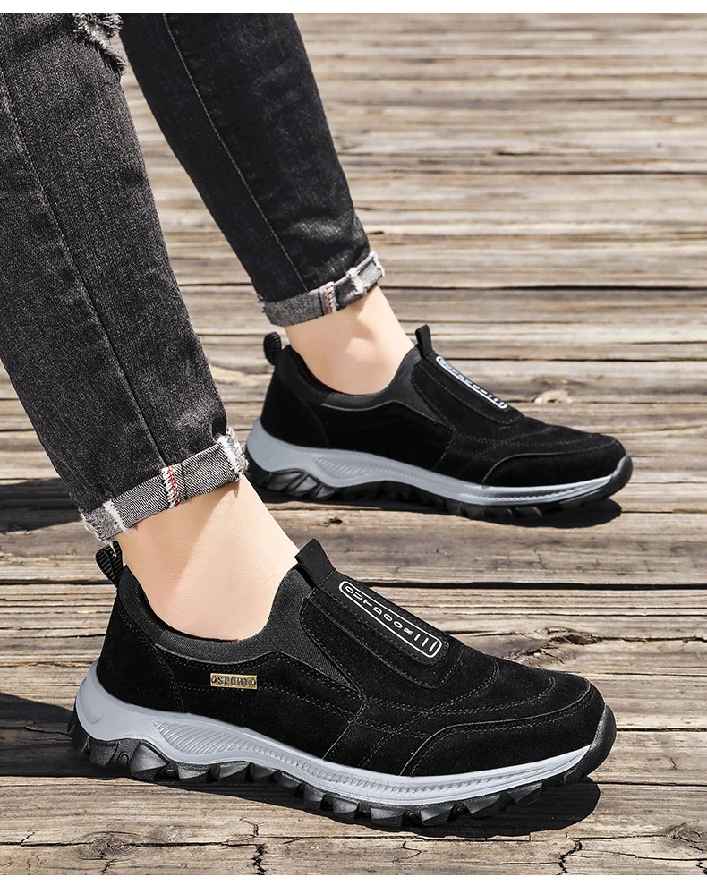 Men Casual Shoes Outdoor Walking Footwear Light Slip On Flats