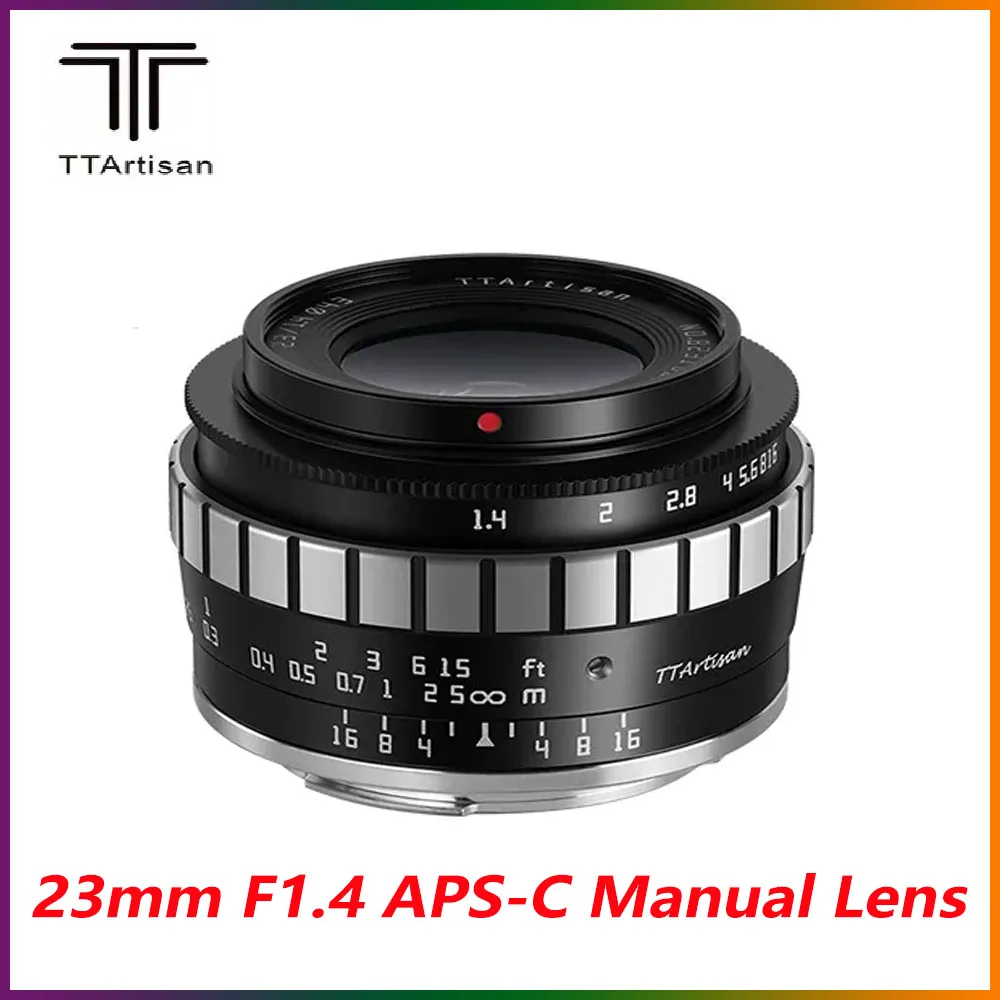 

TTArtisan 23mm F1.4 APS-C Manual Lens for Fujifilm Fuji X Nikon Z Sony E M4/3 Leica L Sigma Canon RF R EF-M EOSM Olympus Mount