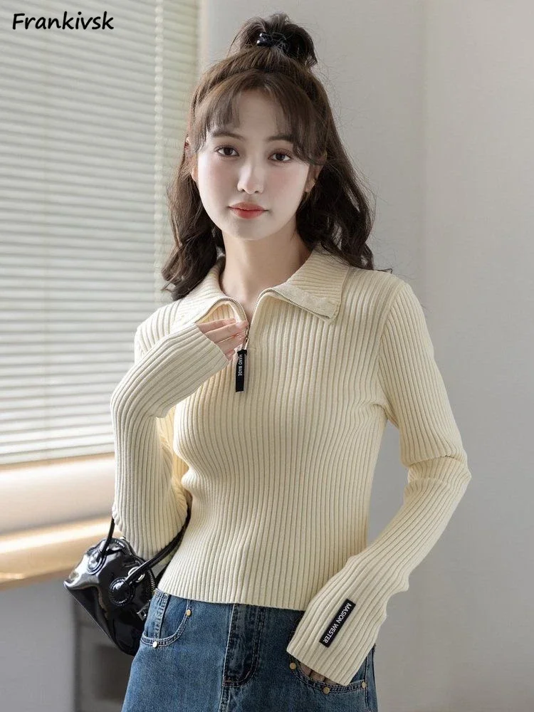 

Женские свитера с отложным воротником, осенне-зимние облегающие офисные женские эластичные Простые универсальные повседневные модные женские свитера