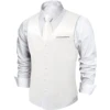 Solid Satin Suit Vest Tie Set Black White Blue Red Men's Wedding Tuxedo Business Waistcoats Luxury Prom Social Sleeveless Jacket 3