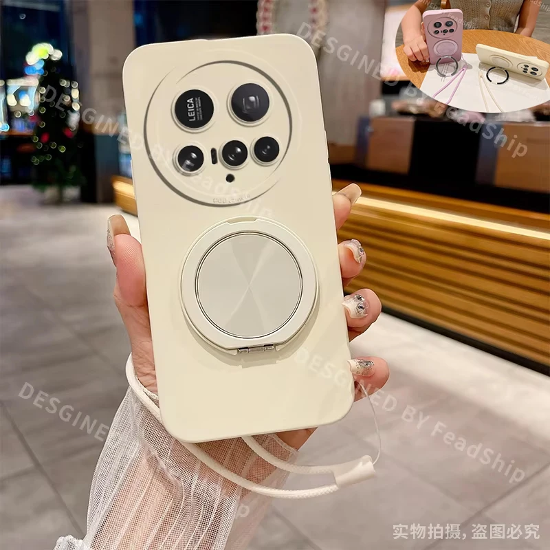 Magnetic Silicone Phone Case with Stand and Screen Protector