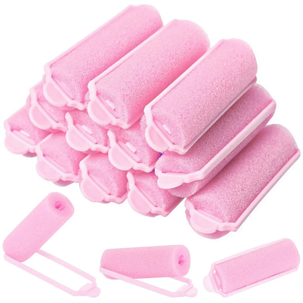 2.4Inch Foam Sponge Hair Rollers Hair Curlers Sleep In Soft Sleep Rollers Curlers for Curls Style Heatless Christmas Party