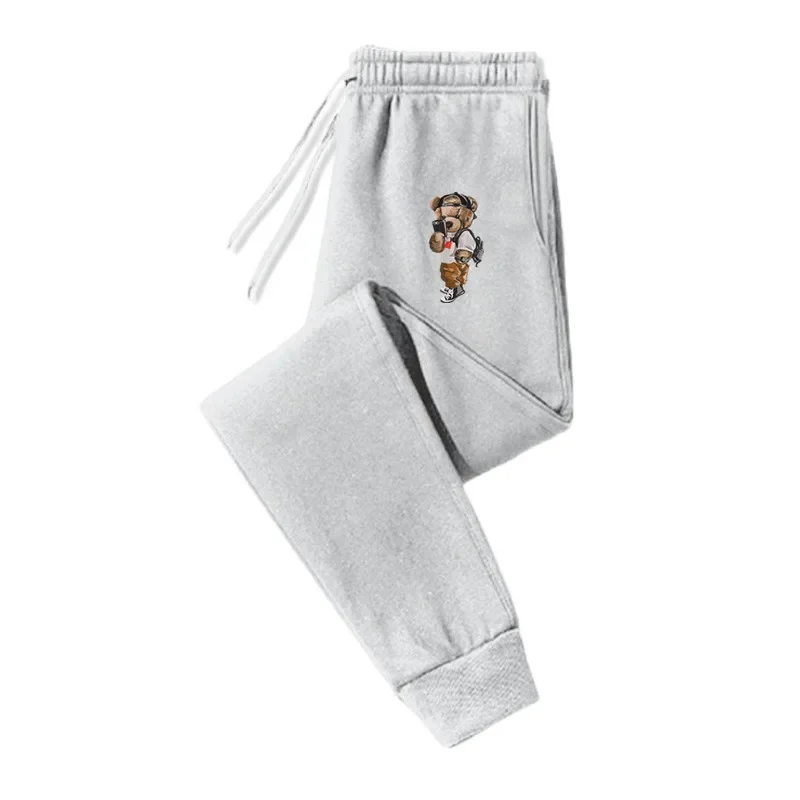Men Spring Autumn Pant Drawstring Polyester Fiber Embroidery Casual Trousers Loose Jogging Pants High Street Harajuku Sweatpant