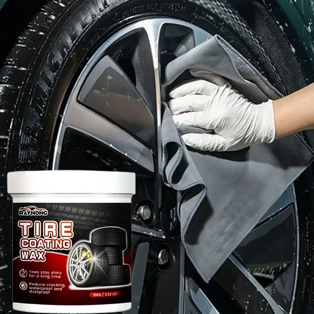 Car Tire Coating Wax Rim Maintenance Rust Removal Cleaner Auto Motorcycle Bicycle Tyre Prevent Crack Polishing Cleaning Agent