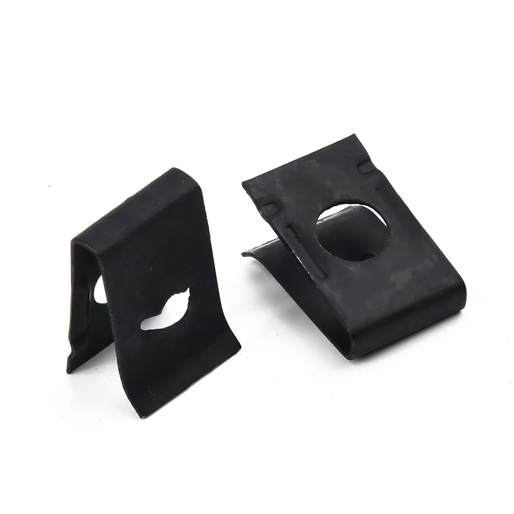 

Durable Useful High Quality Clip U-Nuts 50x Self-locking Tools Spring Plate 50pcs Car Fastener Speed Universal