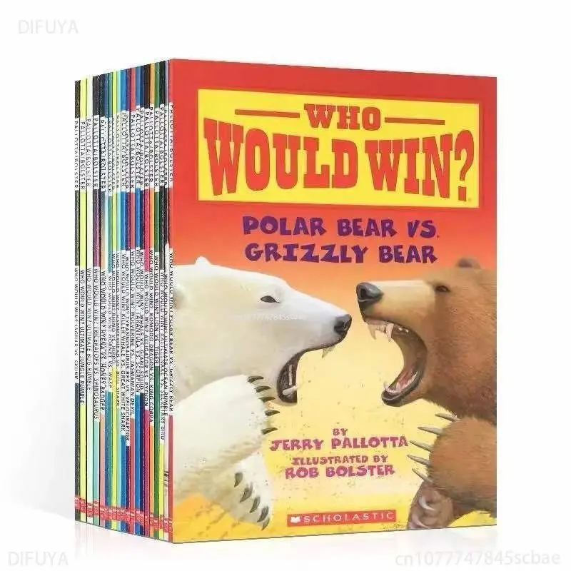 

24 Books/set WHO WOULD WIN Scholastic Kids English Picture Book Graded Reading Early Education Children Gift 5-12 Years Old