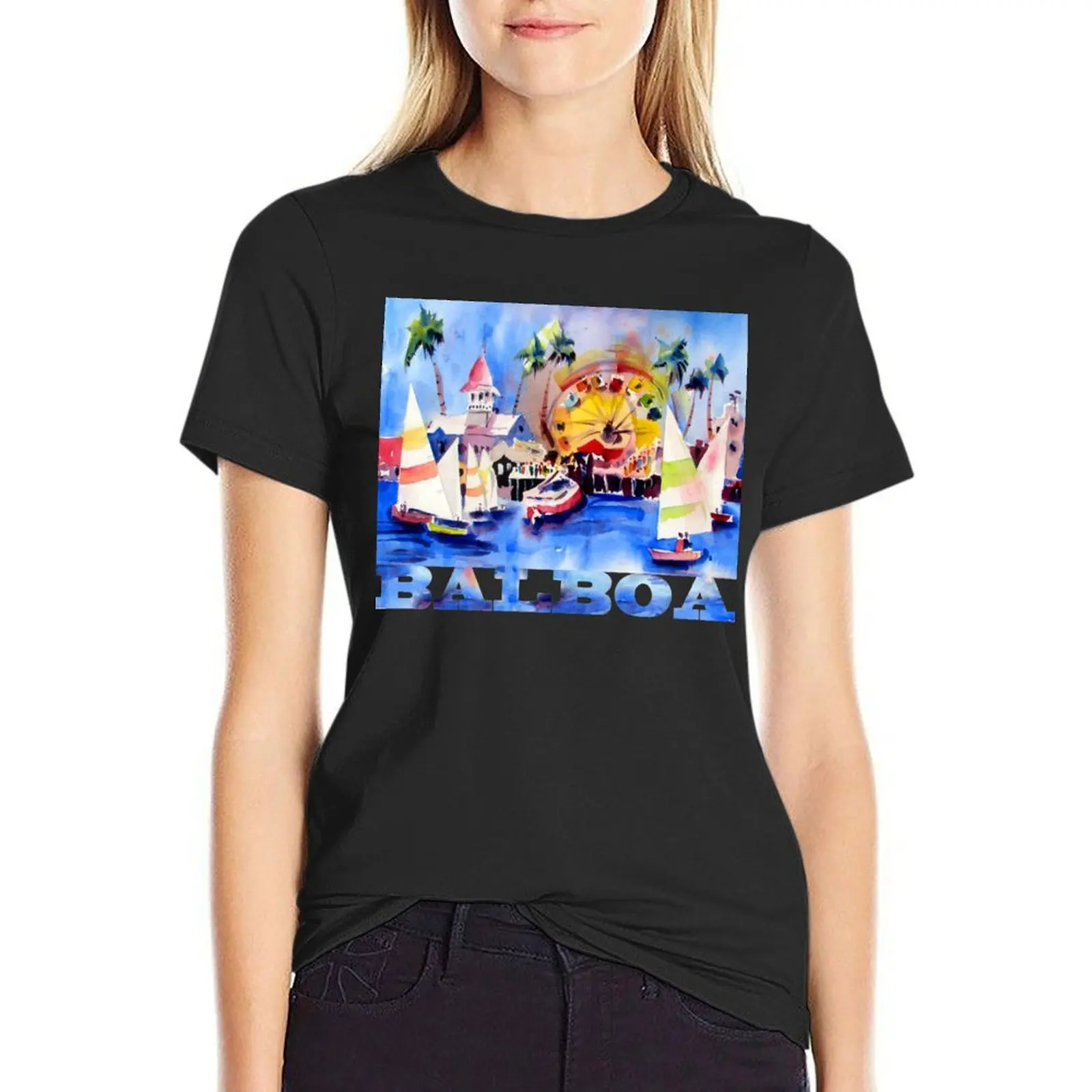 

Balboa FunZone Sails T-Shirt aesthetic clothes blacks plain customs design your own Women t shirt