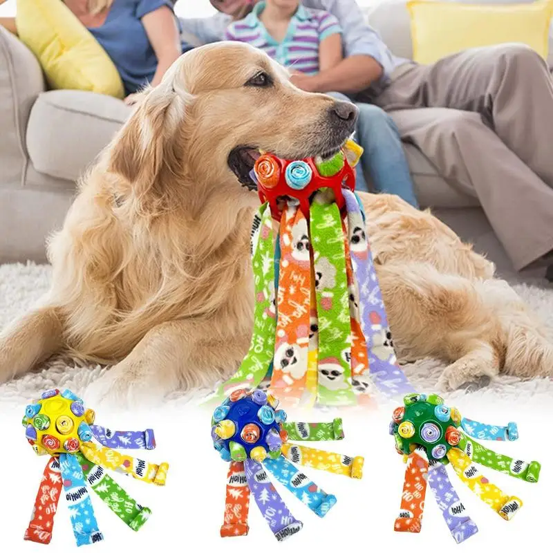 

Dog Sniffing Ball Colorful Pet Snuffle Ball Toy Interactive Puzzle Toy Bite Resistant Puppy Chew Toys Indoor Pet Training Toy