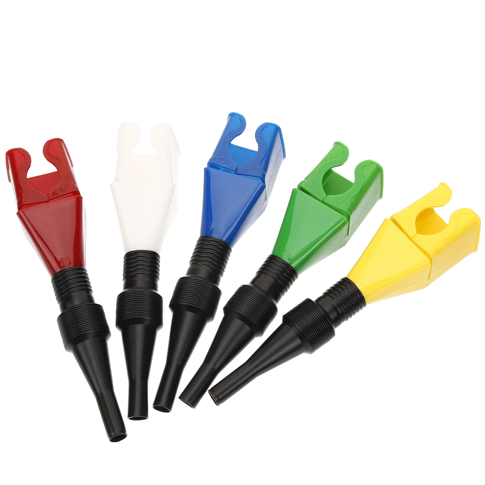

5pcs Gas Tank Funnels Oil Transmission Funnel Long Stem Fuel Funnel Car Fuel Funnel