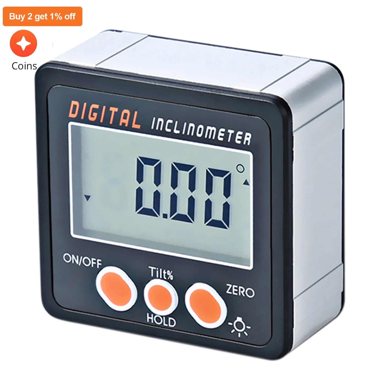 Electronic Protractor Digital Inclinometer 0-360 Aluminum Alloy Digital Bevel Box Angle Gauge Meter Magnets Base Measuring Tool digital angle protractor angle measuring tool digital angle meter digital inclinometer