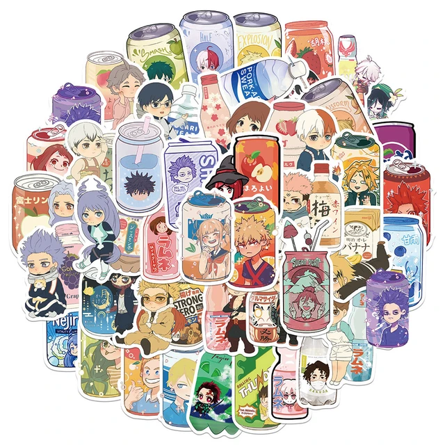 Stickers Skateboard Anime, Cartoon Stickers Aesthetic