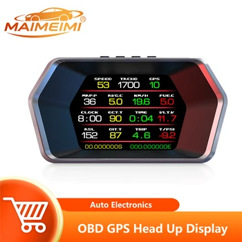Nuovo Display Head-Up HUD Smart P17 per Auto, Computer di Diagnostica OBD2 GPS, Tachimetro Digitale, Indicatore di Tensione, Elettronica Auto
