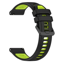 Versatile 22mm Silicone Sports Watch Band - Durable and Stylish Bracelet Replacement Strap - 1pcs 22mm (Black Green)