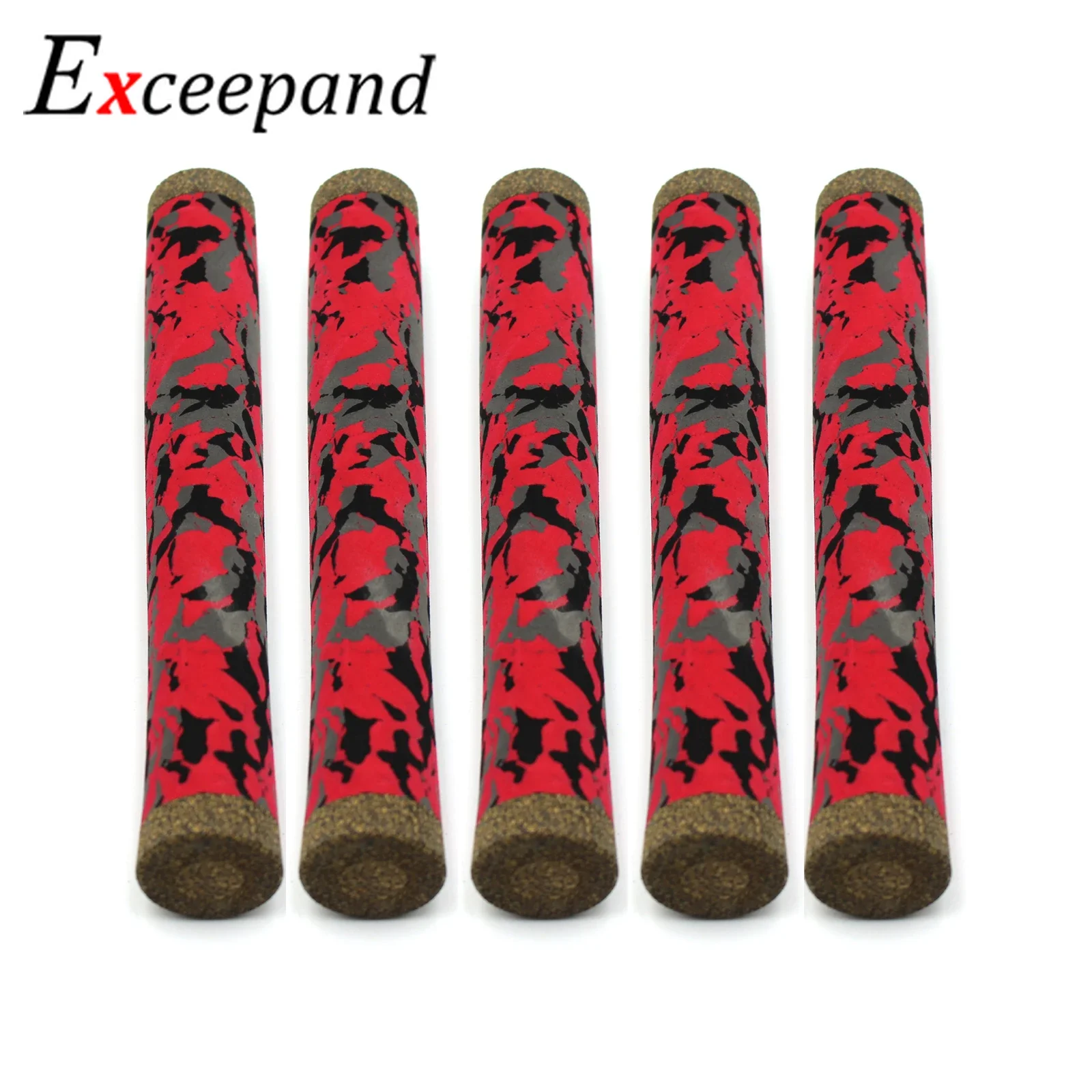 Exceepand 5 PCs 195mm Spinning EVA Rod Handle Grip Camouflage Handle  Fishing Rod Building Repair or Replacement Ultralight Rod